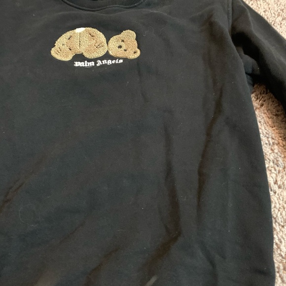 Palm Angels Black Sweatshirt with Bear - Picture 5 of 10